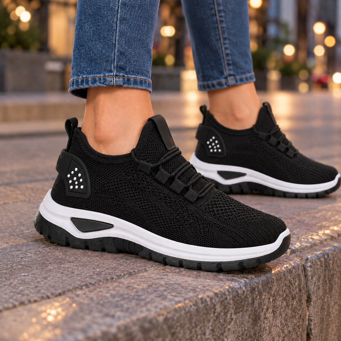 Fermo Knit Sneakers - Black