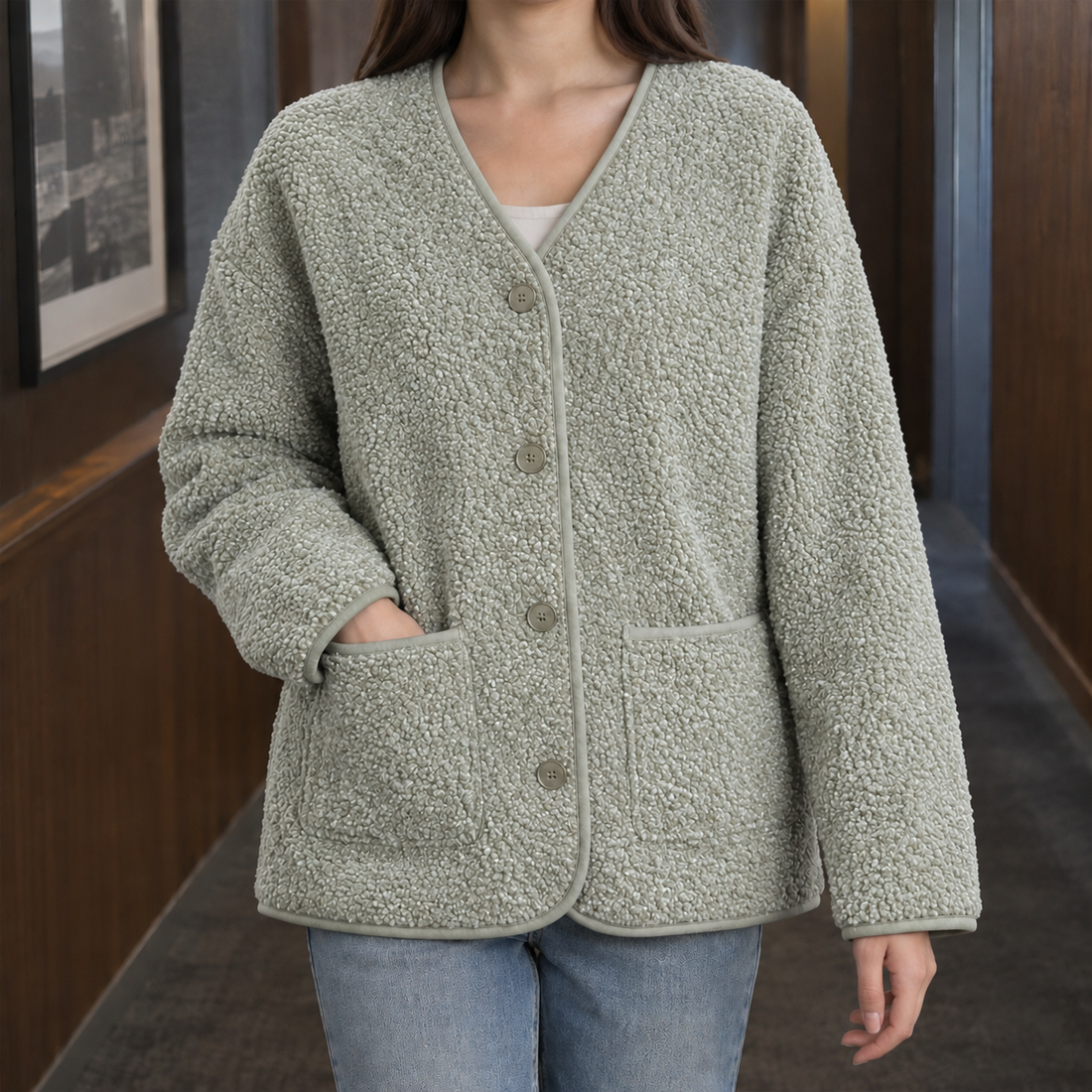 Mallory Fleece Jacket - Light Green