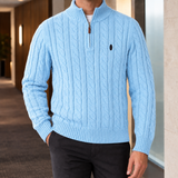 Aubin Cable Knit Sweater - Sky Blue
