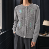 Lillian-Faye Sequin Cardigan - Gray