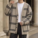 Ardan Plaid Cardigan - Khaki