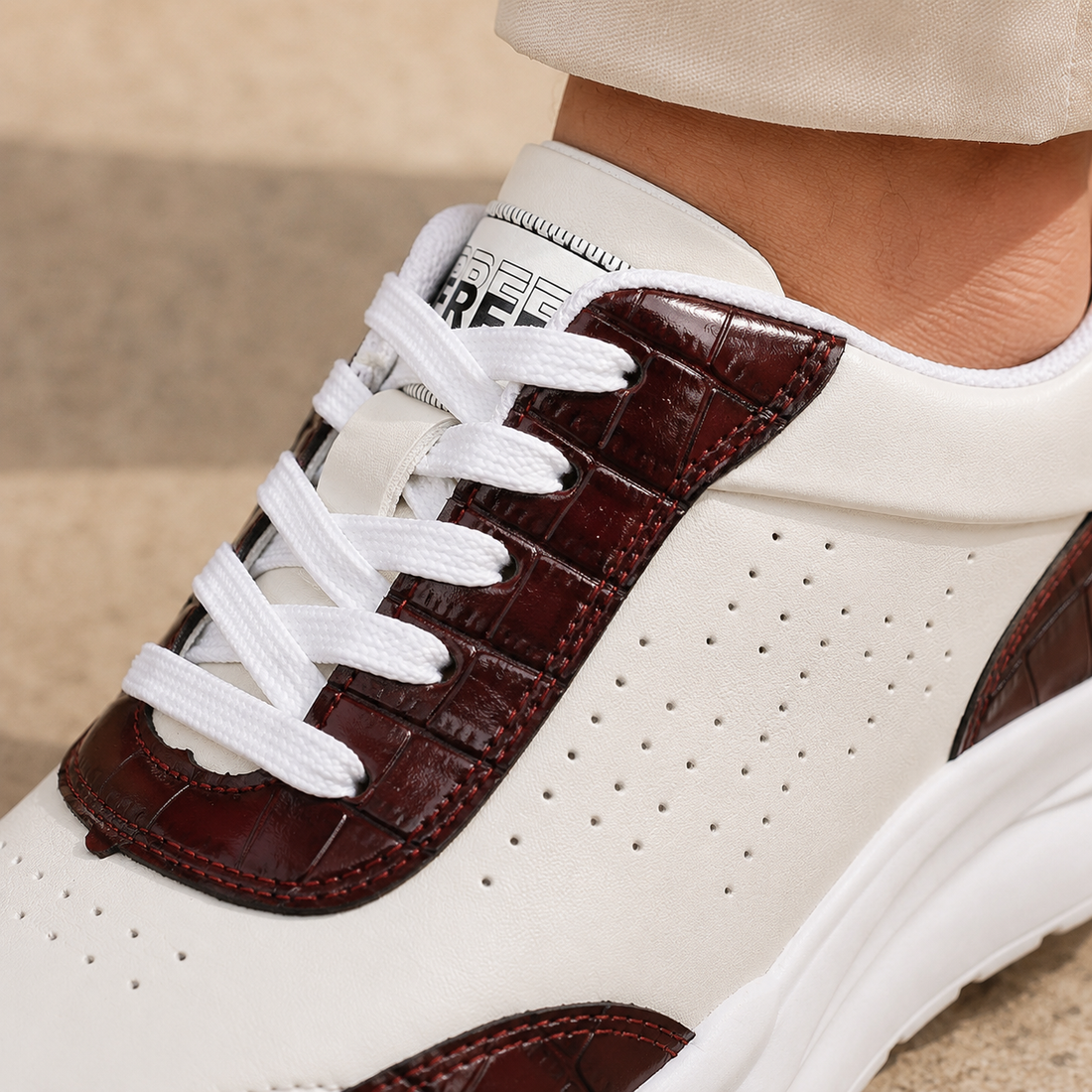 Padova Leather Sneakers - Lead Product Detail