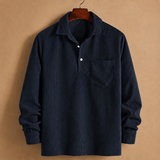 Leon Corduroy Polo - Navy