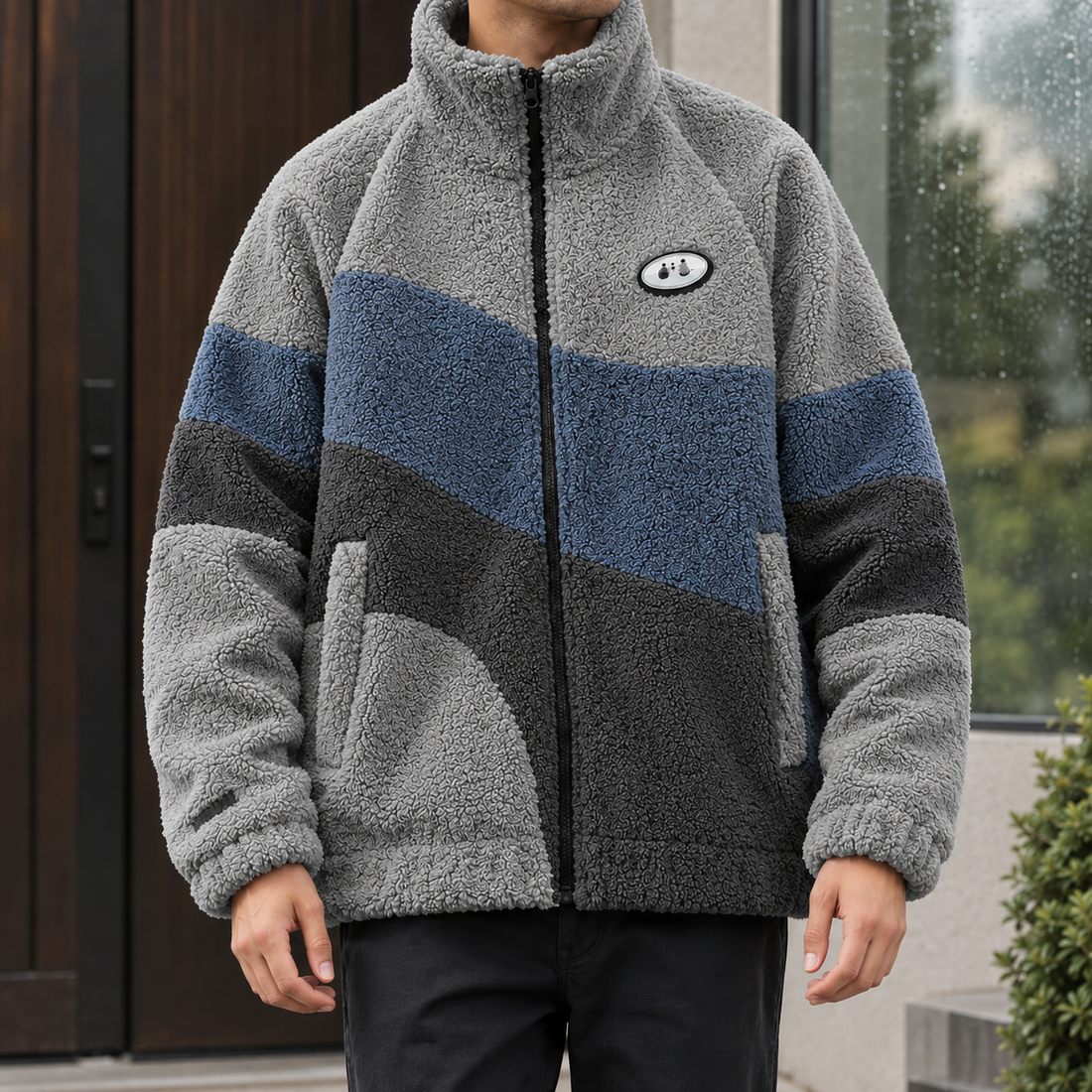 Nicodemus Colorblock Jacket - Gray