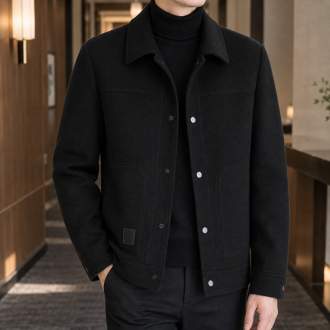 Adam Cashmere Jacket - Black