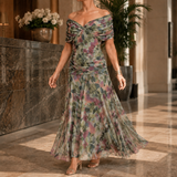 Valeria-Rose Draped Maxi Dress - Green