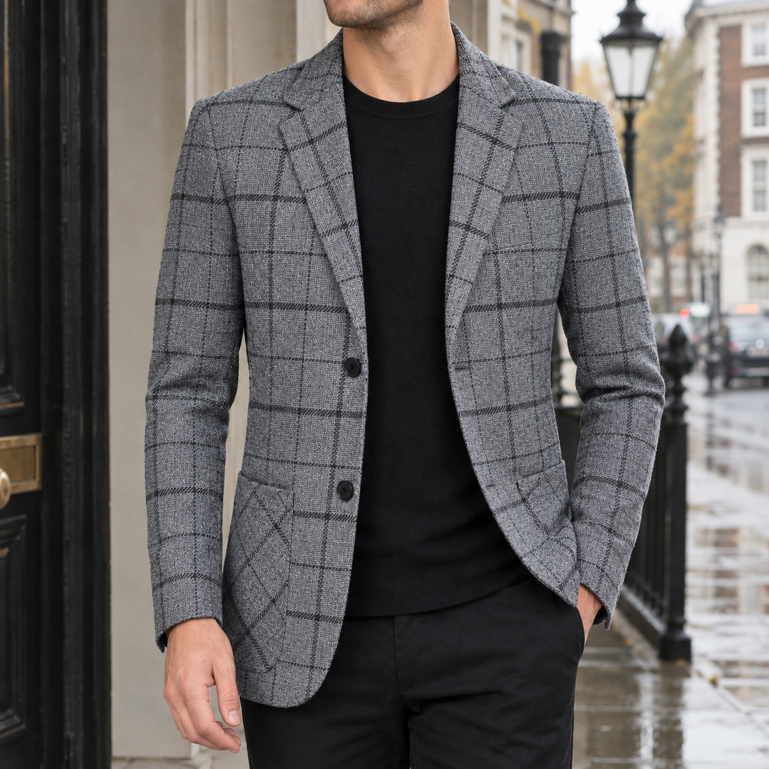 Emrys-Cole Slim Blazer - Gray