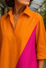 Sonia Colorblock Midi Dress - Lead Product Detail