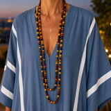 Alba Striped Kaftan Dress - Lead Product Detail