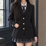 Adaline-Kate Collegiate Jacket - Black