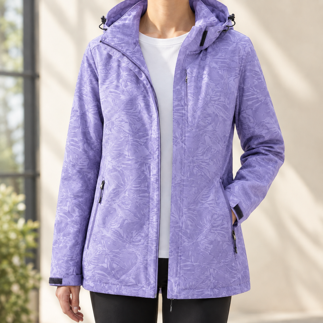 Valeria-Grace Hooded Jacket - Purple