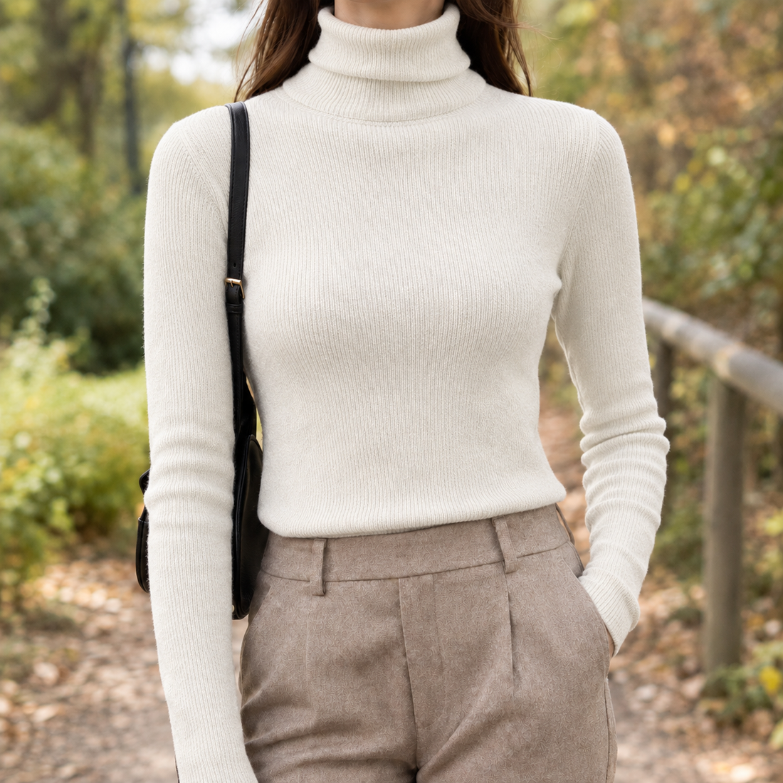 Evelina-Kate Turtleneck Sweater - White