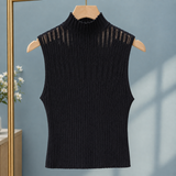 Stacey Mock Neck Top - Black