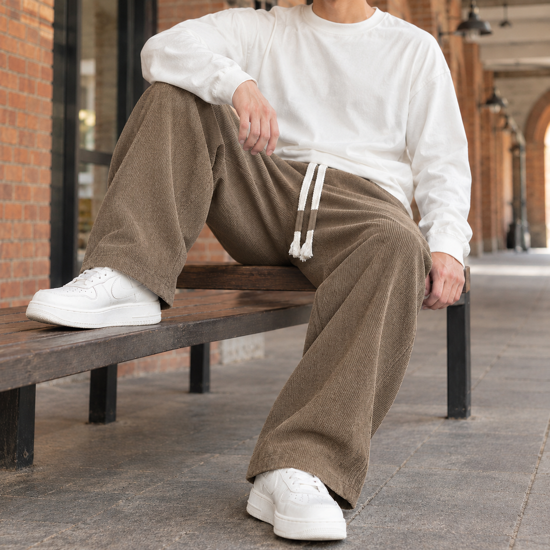 Ryan Wide Leg Pants - Brown