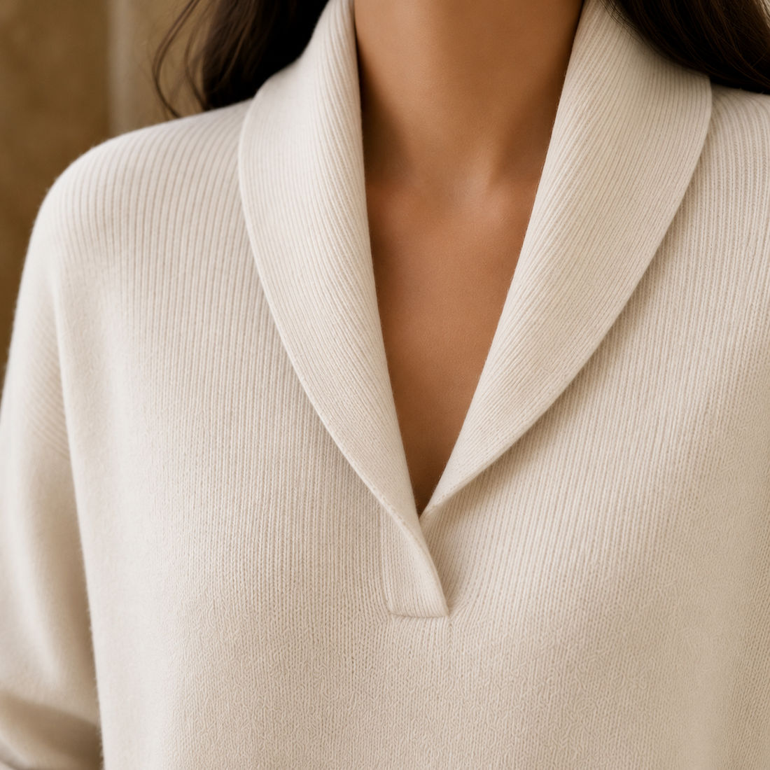 Edith Shawl Collar Sweater - Lead Product Detail