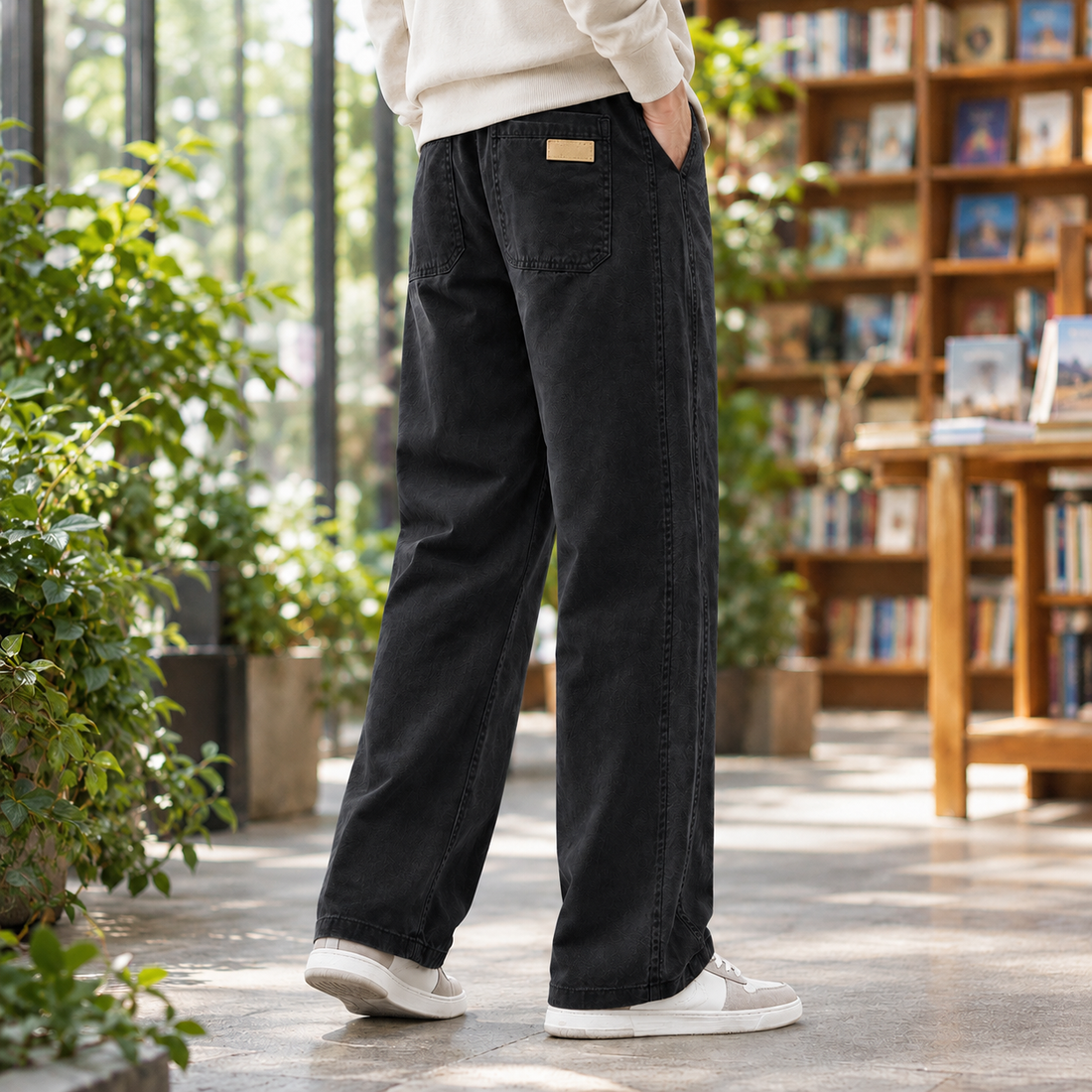 Raoul Straight-Leg Pants - Black