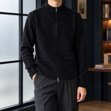 Ernest Chevron Cardigan - Black