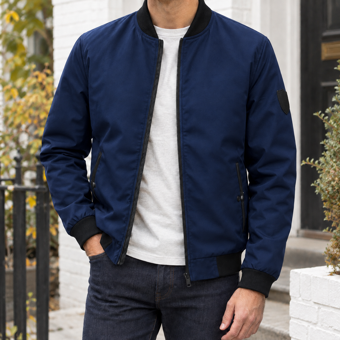Gaultier Bomber Jacket - Dark Blue