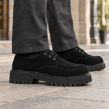 Rapallo Suede Derby Shoes - Black