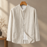 Valerian Mandarin Shirt - Beige