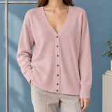 Philippa V-Neck Cardigan - Pink