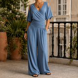 Verity-Grace Wrap Jumpsuit - Blue