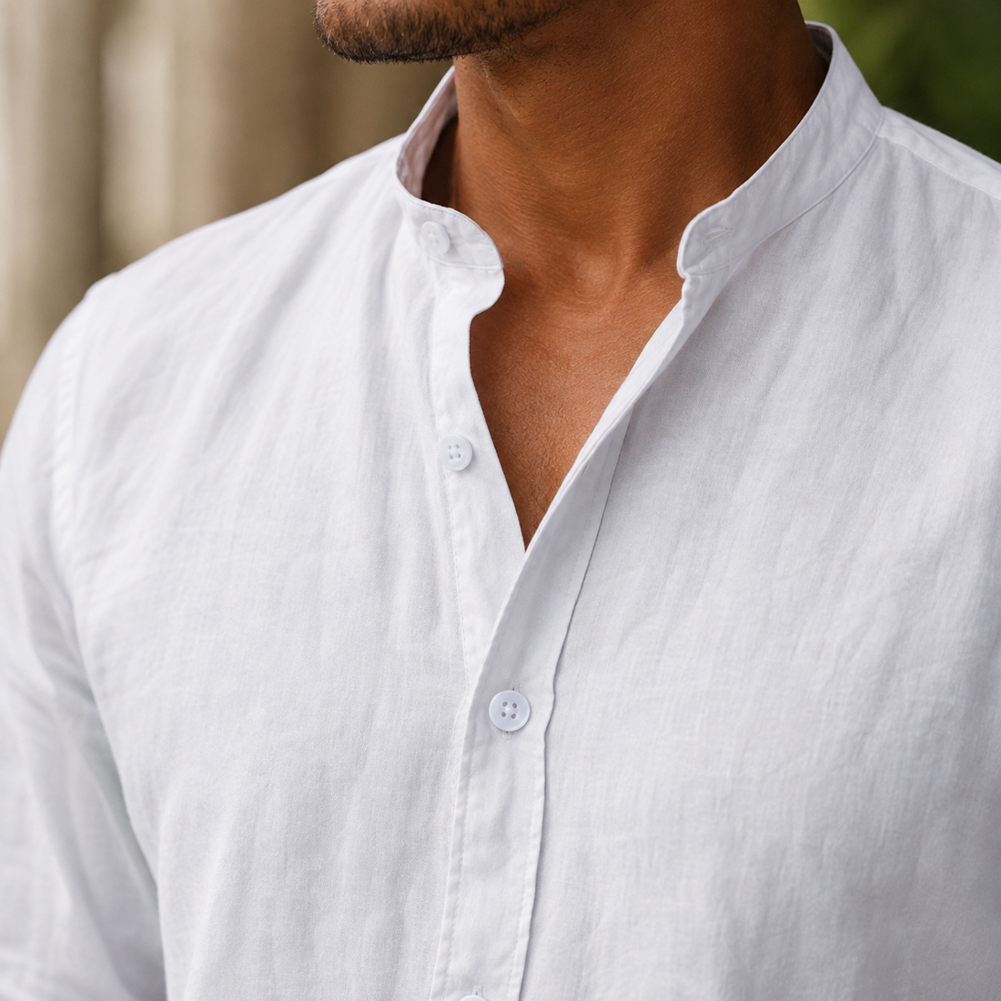 Knox Mandarin Collar Shirt - Lead Product Detail