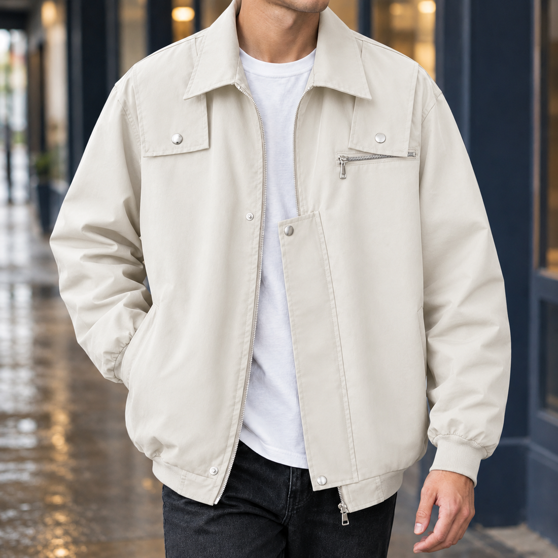 Neil Utility Jacket - Cream