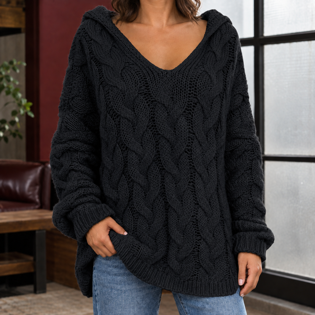 Savannah Hooded Hoodie - Black