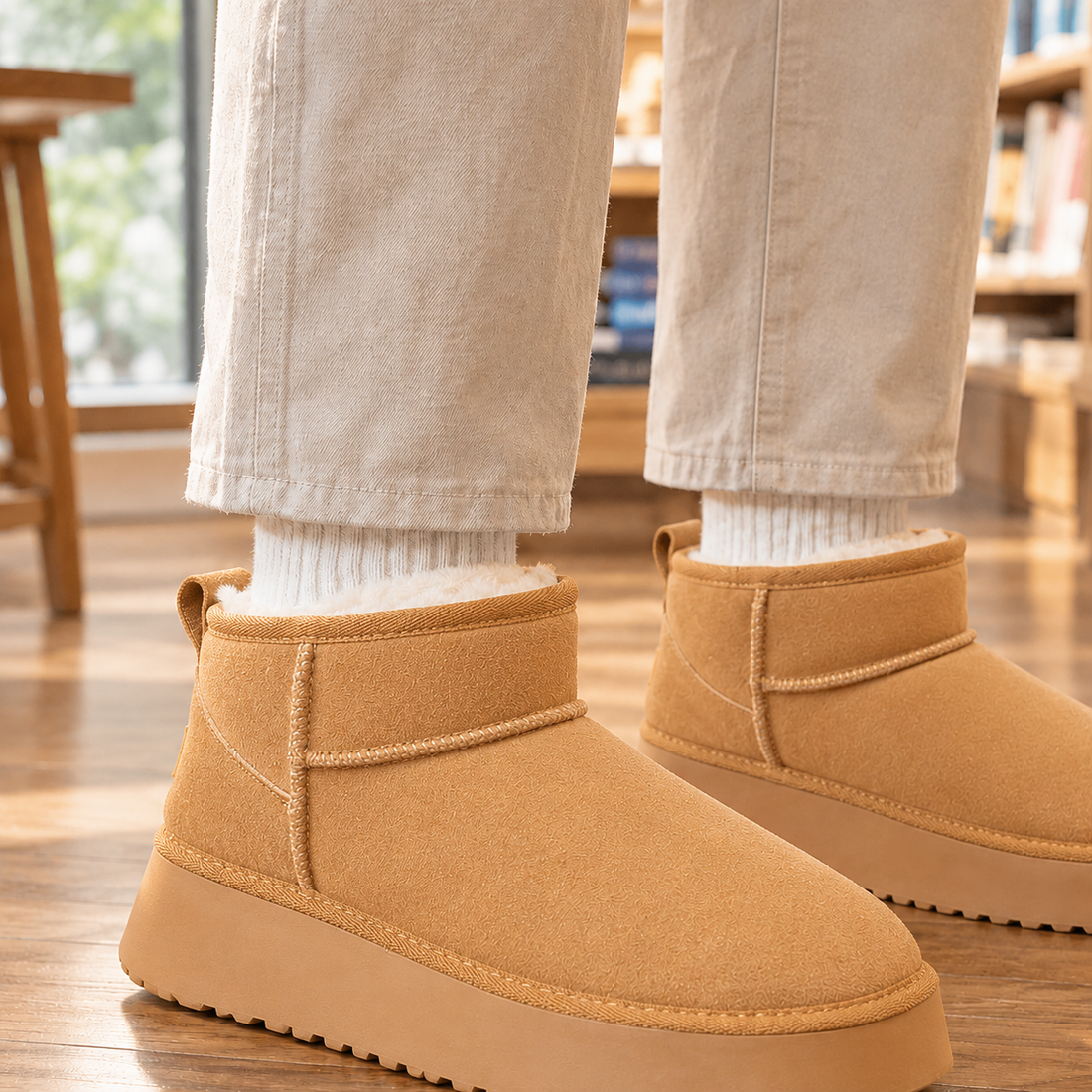 Cattaneo Suede Snow Boots - Tan