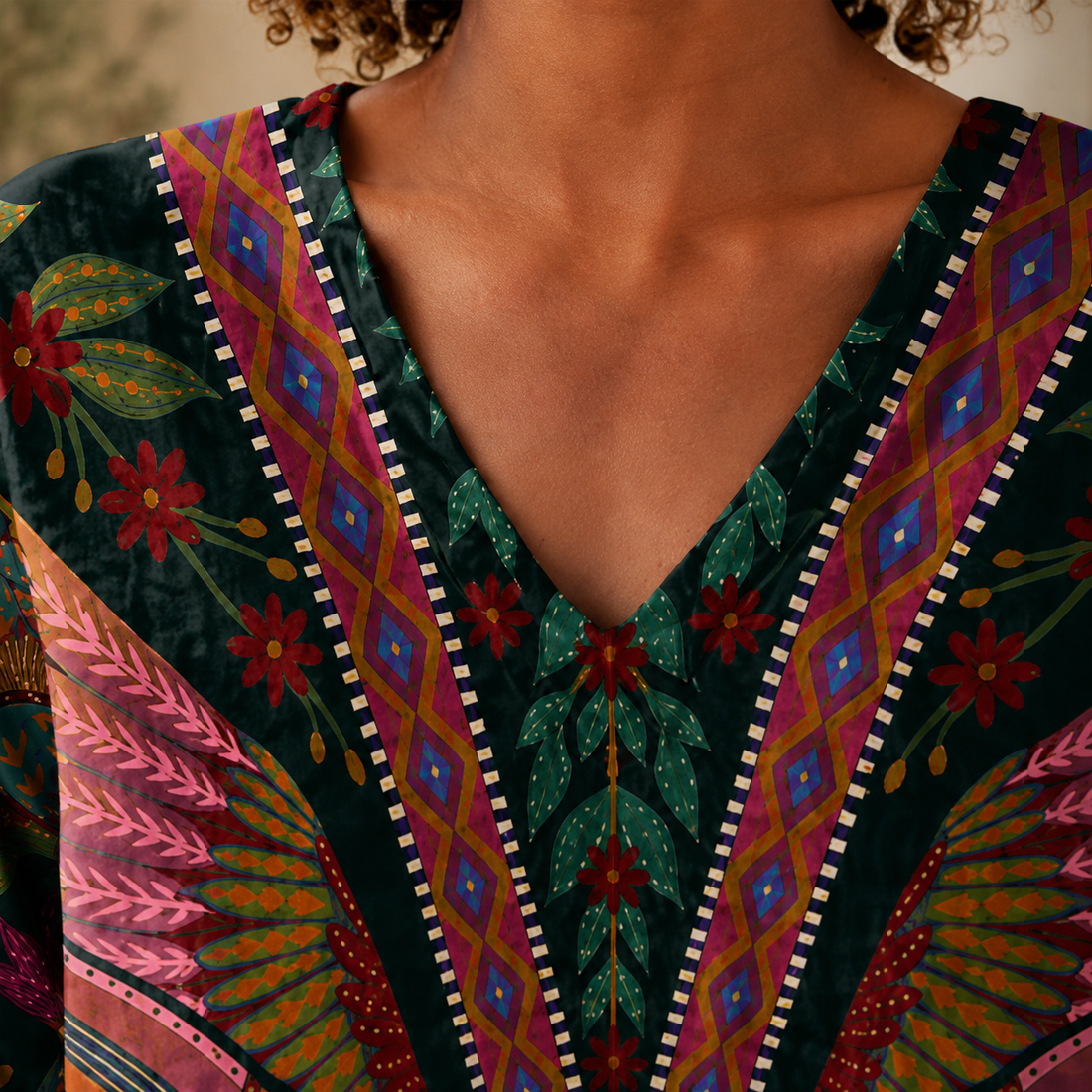 Alina V-Neck Tunic - Lead Product Detail