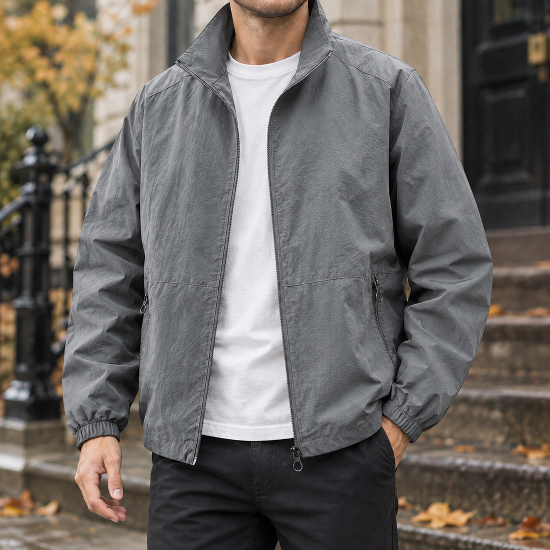Matthias-Grant Zip Jacket - Gray