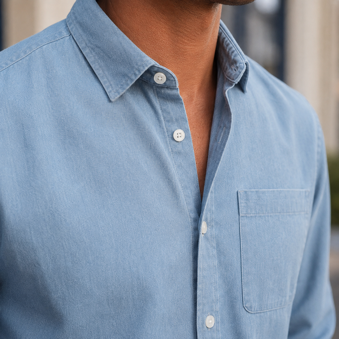 Hudson Cotton Shirt - Lead Product Detail