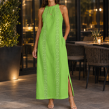 Lana Halter Maxi Dress - Green