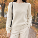 Seraphina-Elise Cashmere Sweater - Warm White