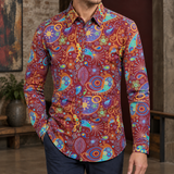 Jude-Lane Printed Shirt - Red