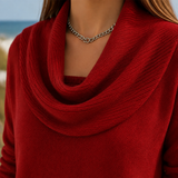 Yvette Cowl Neck Sweater - Lead Product Detail