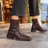 Lecco Square Toe Boots - Brown