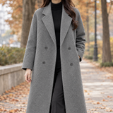 Annalise-Claire Cashmere Coat - Gray