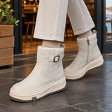 Anguissola Leather Snow Boots - Beige