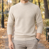 Lennox-Jude Mock Neck Sweater - Beige