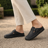 Ardenti Buckle Mules - Black