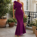 Harriet-Louise One Shoulder Dress - Purple