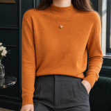 Joelle Mock Neck Top - Orange