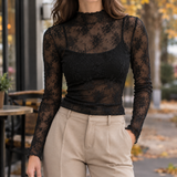 Anouk-Faye Mock Neck Top - Black