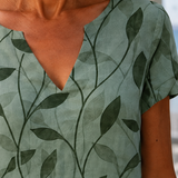 Meredith Leaf Print Dress - Lead Product Detail