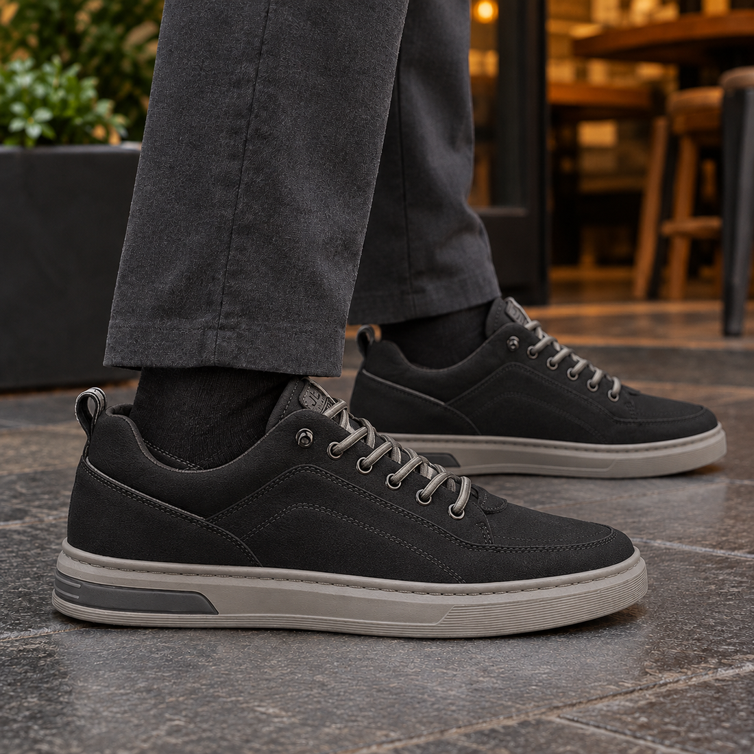 Gonzaga Lace-Up Sneakers - Black