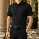 Waldemar Slim Fit Shirt - Short Sleeve Shirt Black
