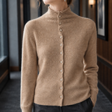 Pomeline-Elise Cashmere Cardigan - Elegant Camel