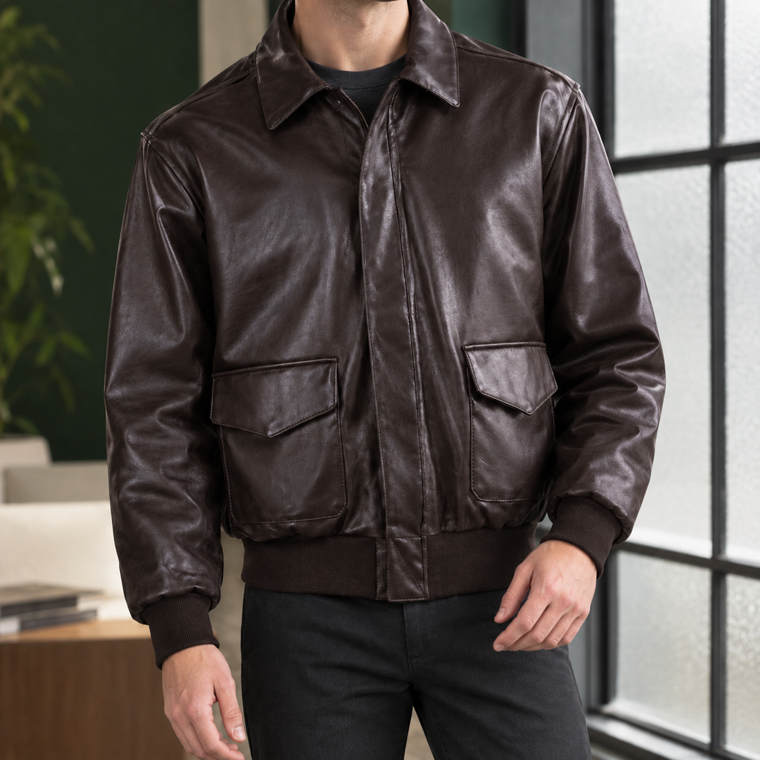Brett Pilot Jacket - Brown